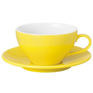 Mino ware Cup & Saucer Set Yellow Saucer