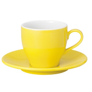 Mino ware Cup & Saucer Set Yellow Saucer