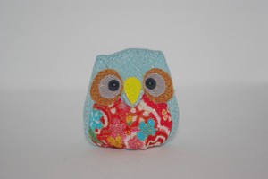 和柄のふくろうのお手玉 / Japanese pattern owl bean bag