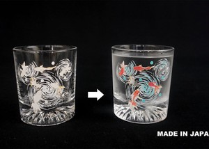 Mino ware Cup/Tumbler Rock Glass Goldfish Made in Japan