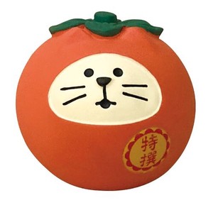 concombre フルーツ猫だるま　柿 ZCB-28561