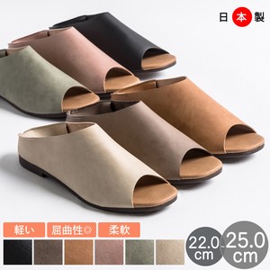 Basic Pumps Square-toe Low-heel Ladies' Made in Japan