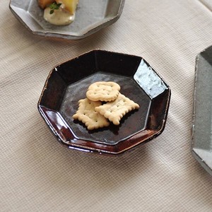 アングルブラウン S 茶系 洋食器 変形プレート 日本製 美濃焼 カフェ風 おしゃれ モダン