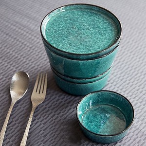 kasane トルコ釉 鉢セット 緑系 和食器 小鉢 日本製 美濃焼 おしゃれ モダン 4点セット