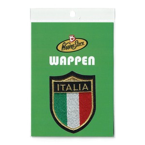 ワッペン エンブレム イタリア国旗 Italia ゴールド アイロン アメリカ 雑貨 カワイイ おしゃれ