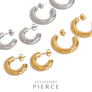 Pierced Earrings Gold Post Gold Stainless Steel M