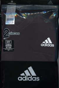 限定数値下げ【グンゼ】adidas2枚組VネックTシャツ（5組単位・1組単位）