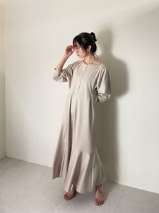 Casual Dress Puff Sleeve Switching