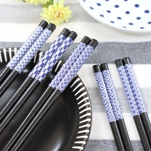 藍小紋　ギフトセット（5膳組）　食洗箸　日本製