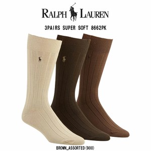 POLO RALPH LAUREN(ポロ ラルフローレン)メンズ ビジネス スーパーソフト ソックス 3足セット 靴下 8662PK