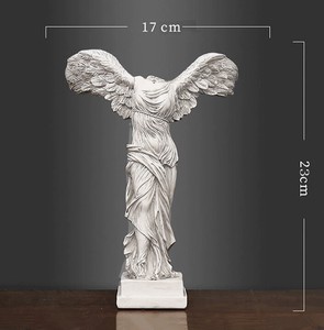 サモトラケのニケ像 ギリシャの勝利の女神 ホワイト色塗装仕上げ 高さ 約23cm(輸入品）
