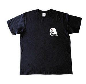 spooky ブラック　半袖 Tシャツ メンズ レディース 綿Tシャツ お揃い コーデおもしろTシャツ