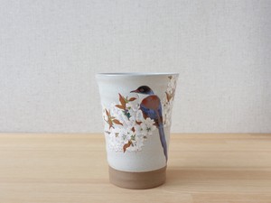 九谷焼　山桜に鳥　フリーカップ　当社オリジナル商品