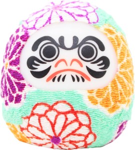 日本製　ミニ達磨　コスチューム　菊　縁起物　無病息災　和柄　伝統柄　インテリア雑貨