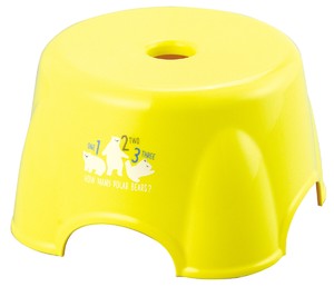 Bath Stool/Wash Bowl Yellow M Made in Japan