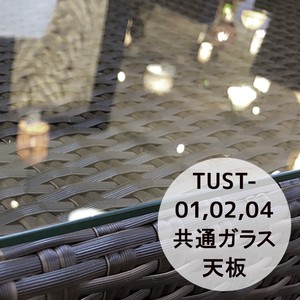 【直送可】強化ガラス アウトドア家具 ガーデン家具 TUST-01/02/04用共通ガラス天板