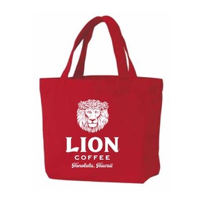 LION COFFEE   トートバッグミニ　レッド