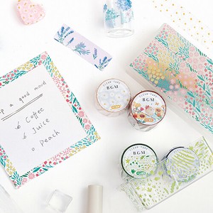 BGM Washi Tape Flower Tape Clear