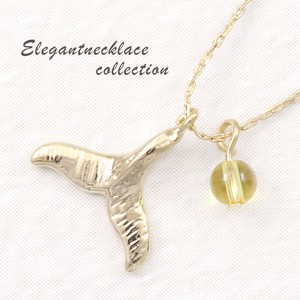 Topaz/Citrine Gold Chain Necklace Bird