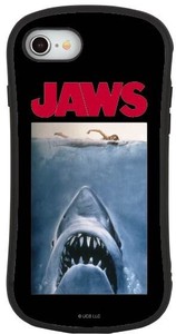JAWS iPhone SE(第2世代)/8/7/6s/6対応 ハイブリッドガラスケース ロゴ JAWS-01A