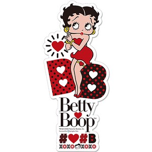 【Betty Boop】ラージ サイズ ダイカット ステッカー 24.0cm BB-ST-003C