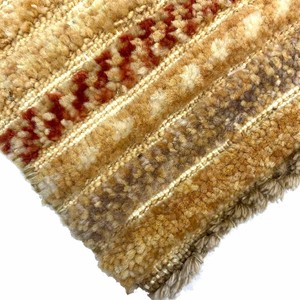 手織り絨毯　ラグ　約90x160cm　ウール　ハンドノット　マルチカラー　マット　凸凹【15048】