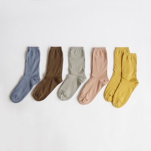Crew Socks Silk Socks Cotton 5-colors Made in Japan