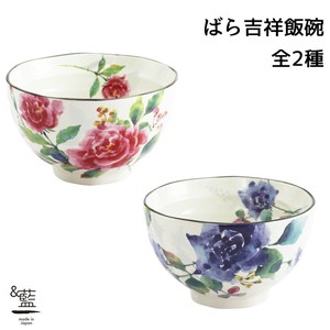 Mino ware Rice Bowl single item Red Pottery Indigo 2-types
