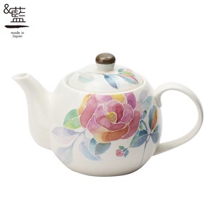 Mino ware Teapot single item Roses Pottery Indigo