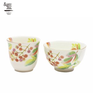 Mino ware Rice Bowl Gift Japanese Style Set Pottery Indigo
