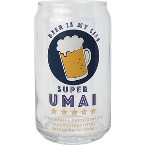 缶型グラス コップ SUPER UMAI  SAN3882-3  日本製 made in Japan