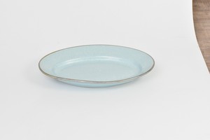 ソーダ10吋オーバル 青系 洋食器 楕円皿 変形プレート 日本製 美濃焼 おしゃれ