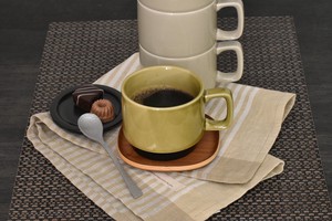 北欧グリーンコーヒー碗 緑系 洋食器 マグカップ スープカップ 日本製 美濃焼 カフェ風 おしゃれ モダン