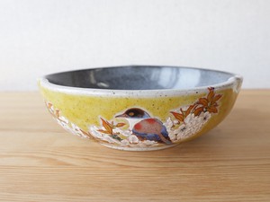 山桜に鳥（黄） 鉢 当社オリジナル商品