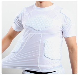 防衝突服バスケットボールのサッカーのレオタードの肩保護腰の半袖の防具EDXMA153