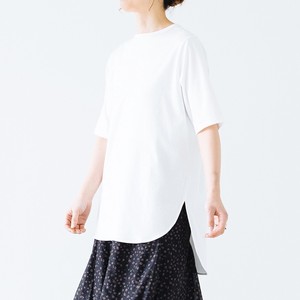 【レディース】日本製オーガニックコットンスムース - ラウンドヘムTシャツ