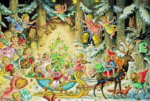 【4/30まで】アドベントカレンダー 妖精たちのクリスマス【クリスマス/受注発注商品/ドイツ製】
