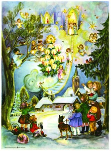 【4/30まで】アドベントカレンダー 天使のはしご【クリスマス/受注発注商品/ドイツ製】