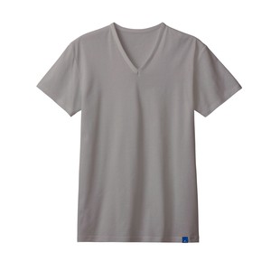 グンゼ　クールマジック　日本製　ひんやり　COOLMAGIC/100％天然冷感　VネックTシャツ