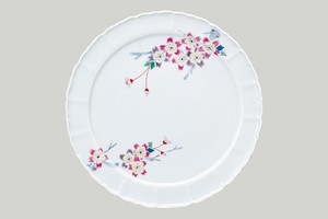 Kutani ware Main Plate Cherry Blossom 7-sun Made in Japan