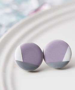 Mino ware Clip-On Earrings Pastel M Made in Japan