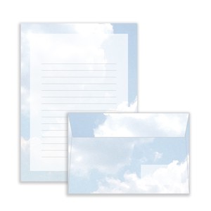 WORLD CRAFT Letter set Sky Gift Set Clouds Blue Stationery Made in Japan