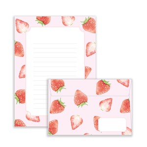 WORLD CRAFT Letter set Gift Set Strawberry Stationery Made in Japan