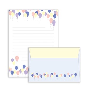 WORLD CRAFT Letter set Gift Set Balloon Stationery Made in Japan
