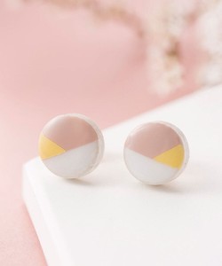Mino ware Pierced Earringss Pastel M Made in Japan