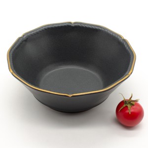 Mino ware Side Dish Bowl Stitch black M Made in Japan