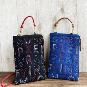 Shoulder Bag Alphabet Embroidered Pochette 2-way
