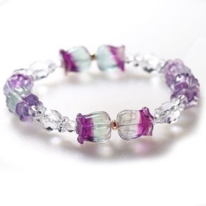 Gemstone Bracelet Crystal Design Bicolor Lily Of The Valley