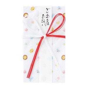 【定番人気】布で出来たご祝儀袋すくすくどうぶつホワイト　金封　出産祝い　お祝い　日本製