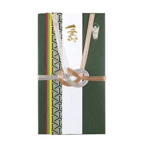 紙ご祝儀緑　金封　お祝い　寿　日本製